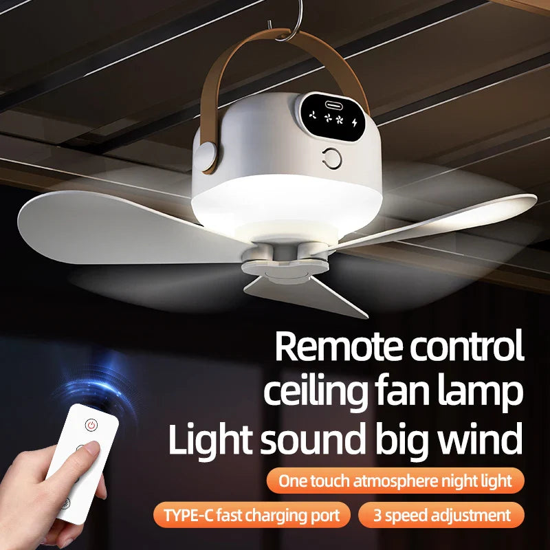 Trendbay Portable Rechargeable Ceiling Canopy Fan