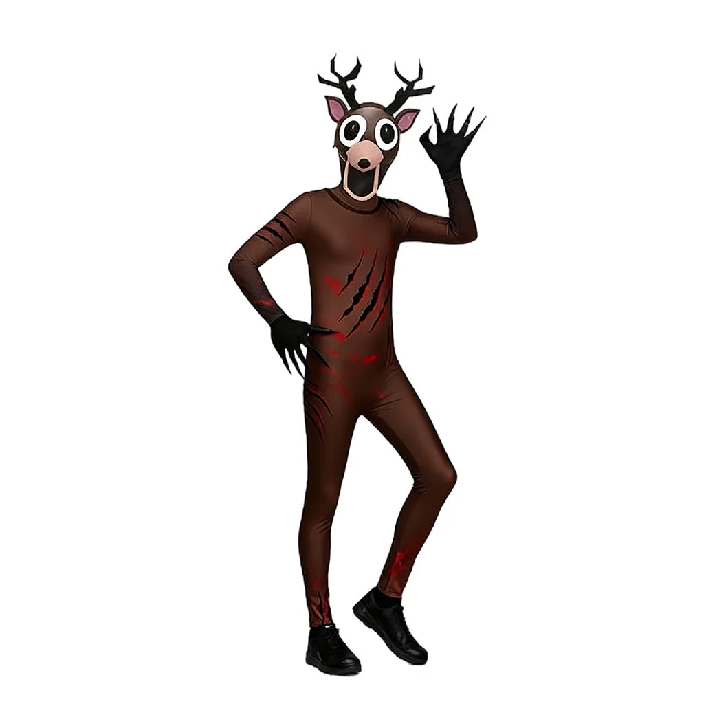 Trendbay 99 Nights in the Forest Deer Cosplay Costume Animal Jumpsuit with Gloves