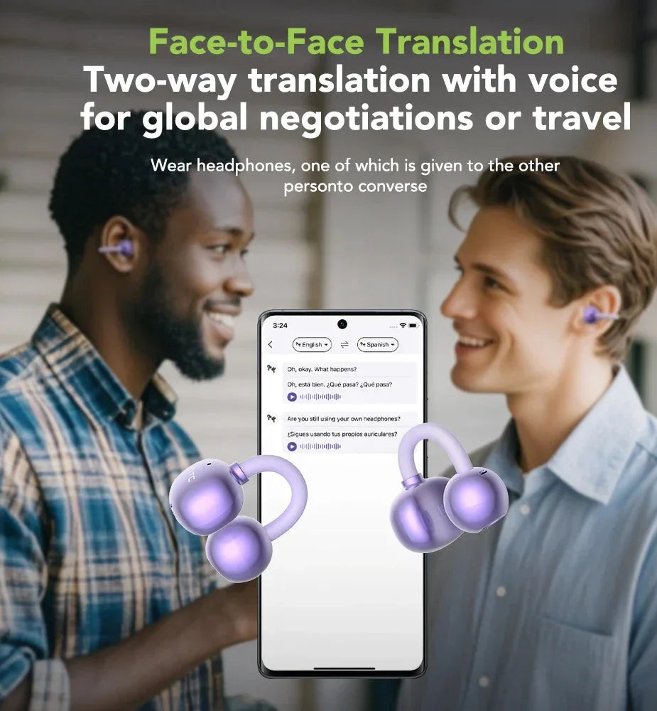 Trendbay Earphones AI Translator with LCD Screen