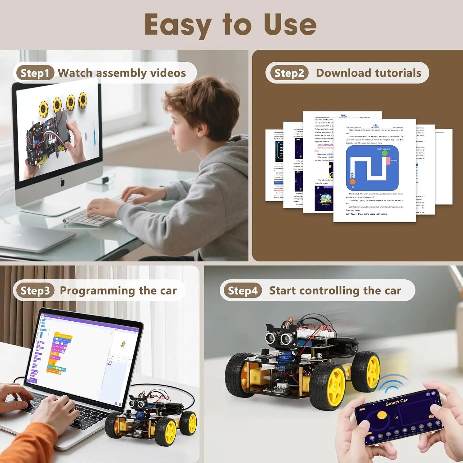 Trendbay Smart Robot Car Coding Kit for Kids