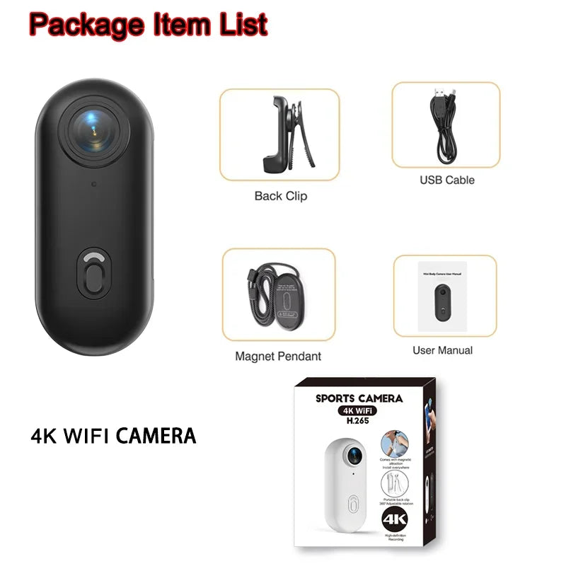 Trendbay Mini 4K Outdoor Sports Body Camera