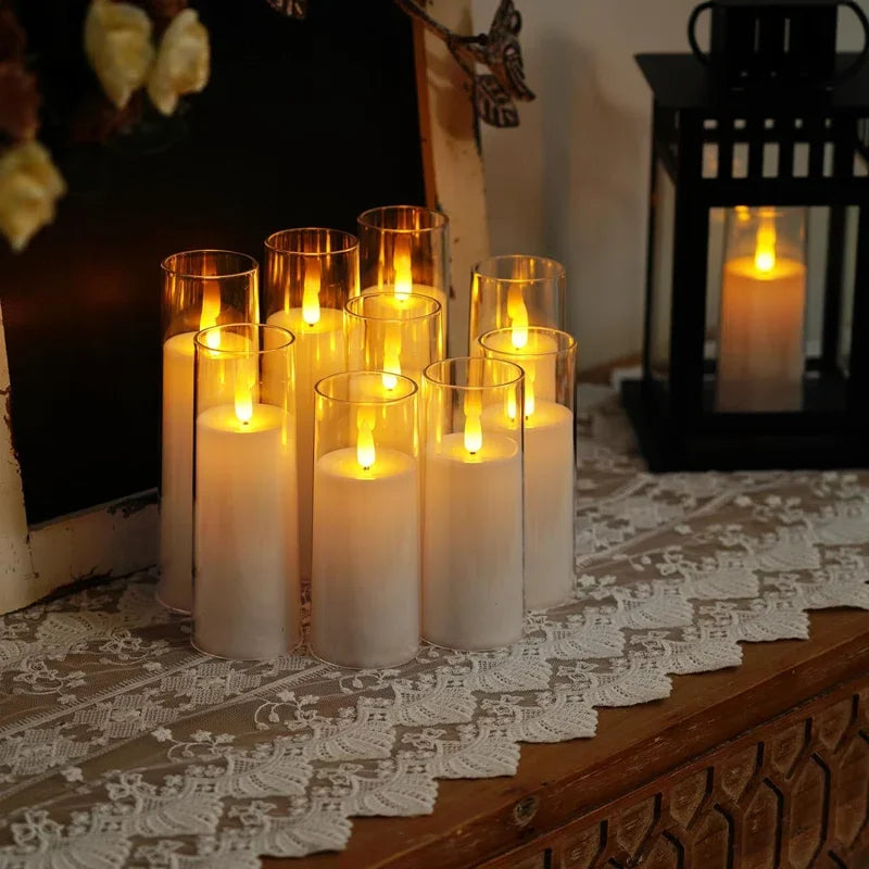 Trendbay LED Flameless Tea Light Candles with Acrylic Cups