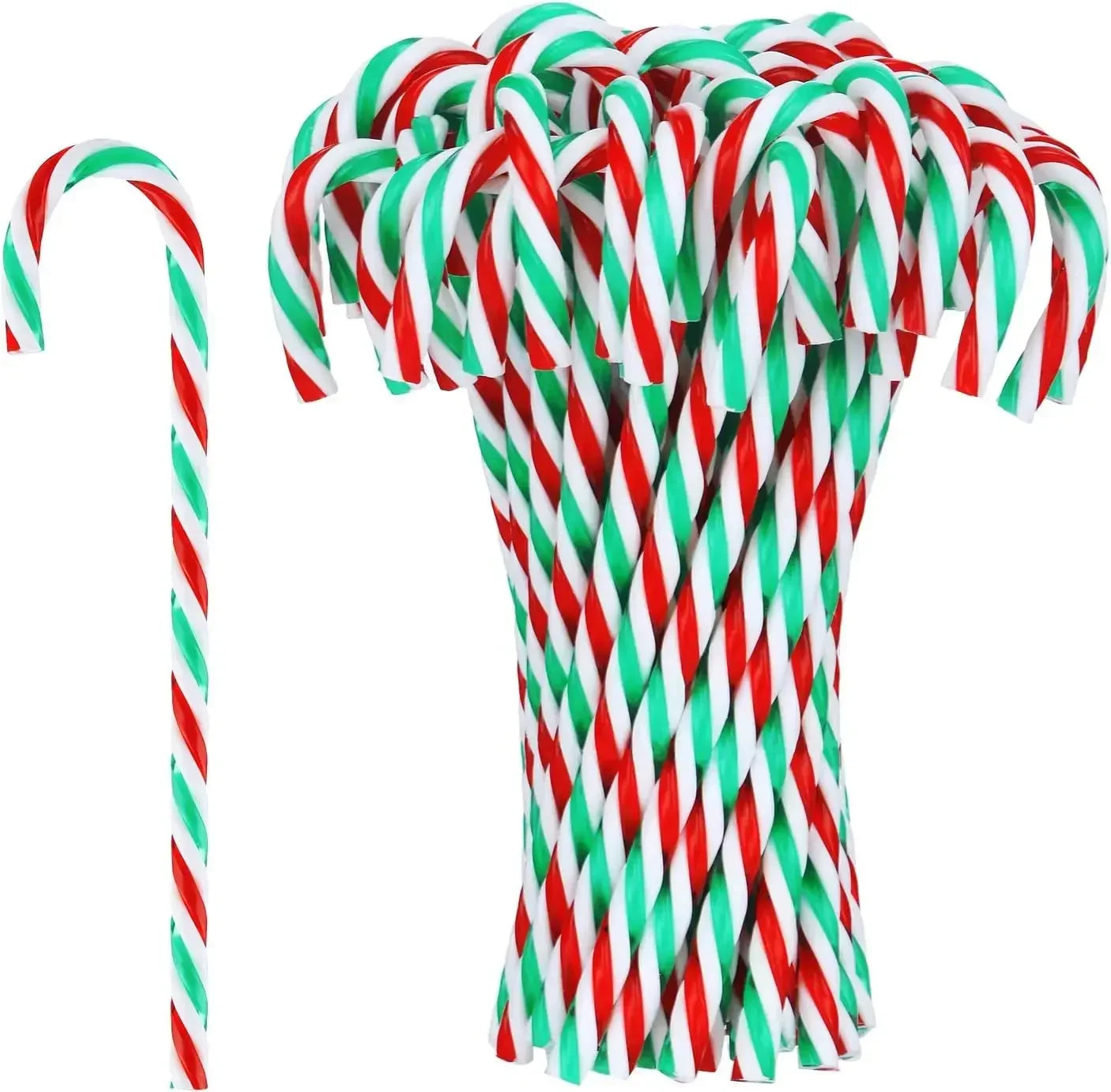 Trendbay 20PCS Acrylic Candy Cane Christmas Ornaments