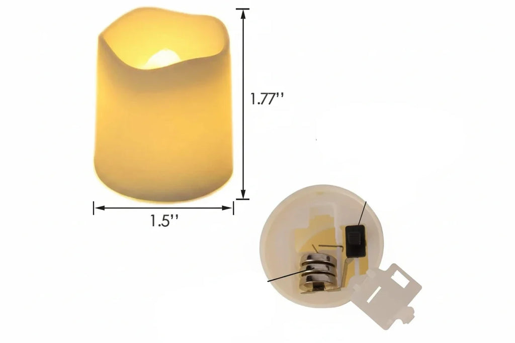 Trendbay 24Pcs/Set Flameless LED Tea Light Candles – Warm White