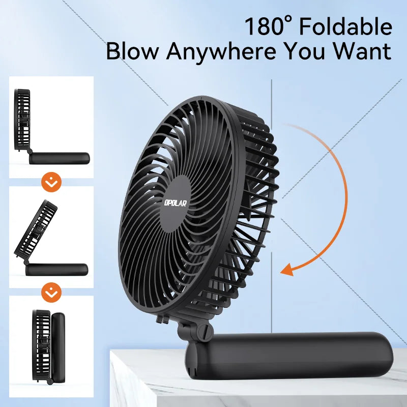 Trendbay 6-Inch 10,000mAh Rechargeable Handheld Mini Fan