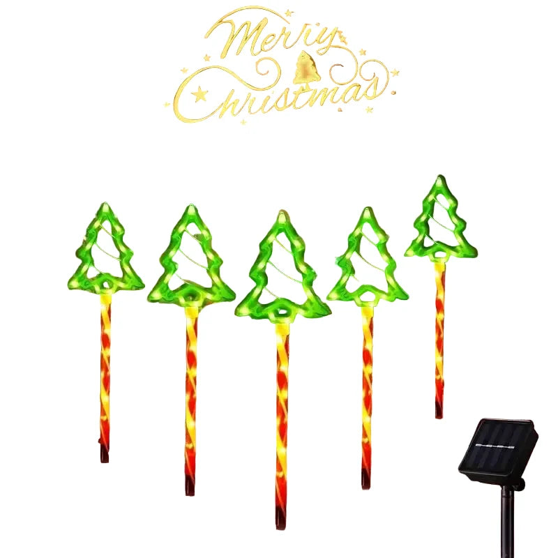 Trendbay 5PCS Solar Candy Cane Garden Lights