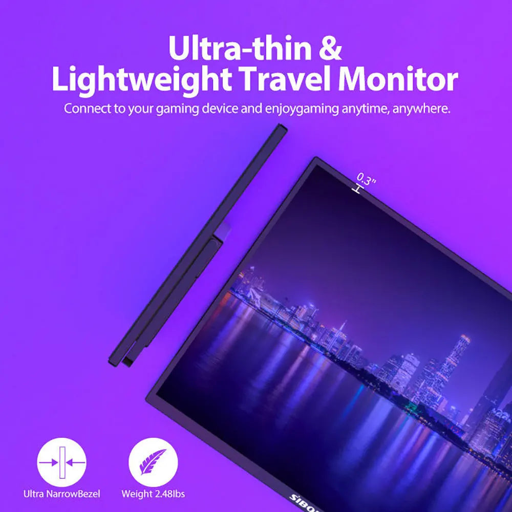 Trendbay 21.5" Portable Monitor“ Full HD 1080P 100Hz IPS USB-C HDMI Display