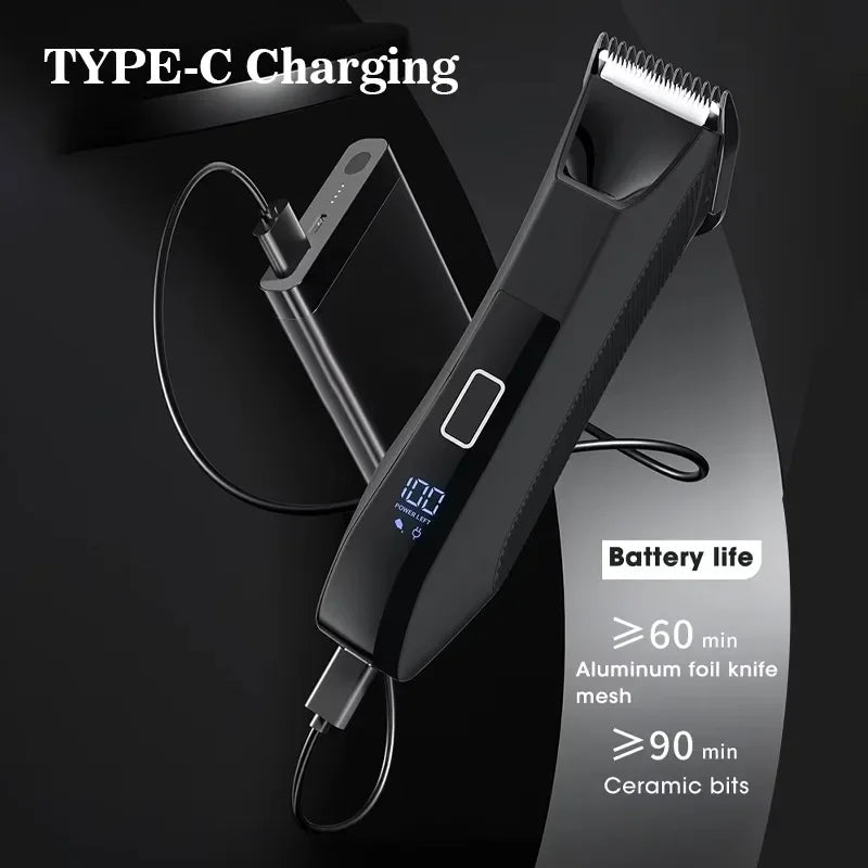 Trendbay Dual-Head Waterproof Body Trimmer with Foil Blade