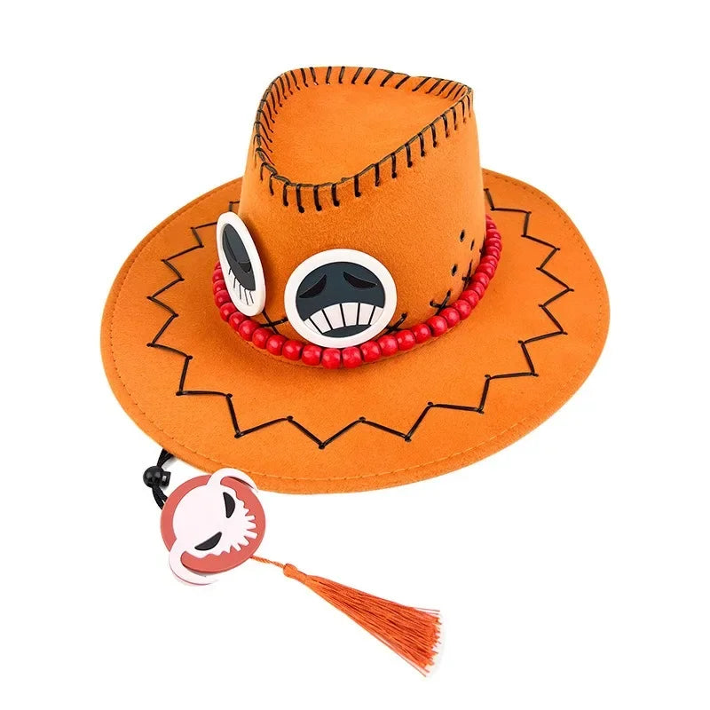 Trendbay Portgas D. Ace Anime Cosplay Cowboy Hat Unisex Adult