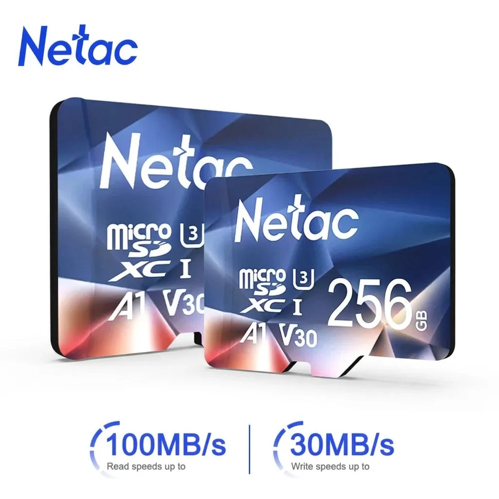 Trendbay Netac 256GB MicroSDXC Memory Card – A1 U3 V30 Class 10
