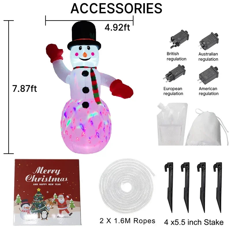 Trendbay 7.8FT Inflatable LED Snowman Decoration