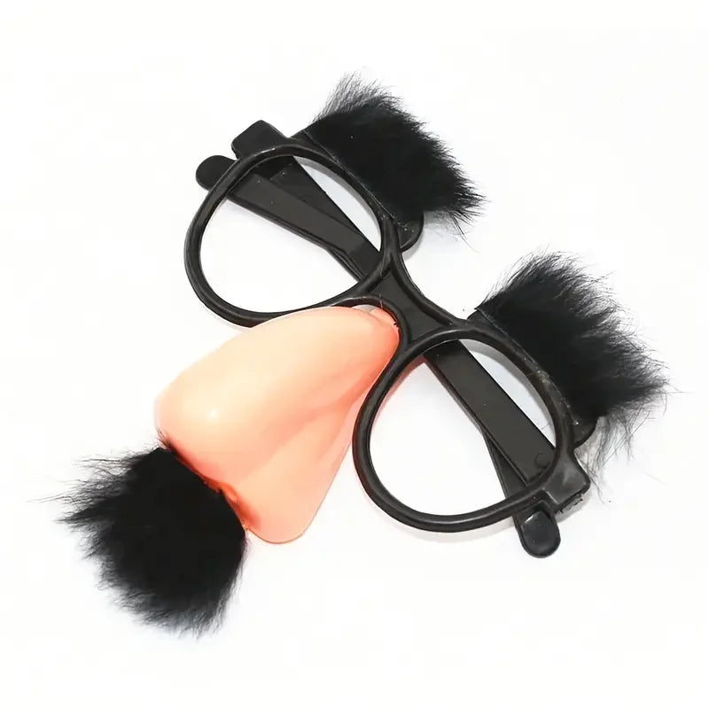 Trendbay Black Halloween Party Glasses with Eyelashes, Nose & Beard
