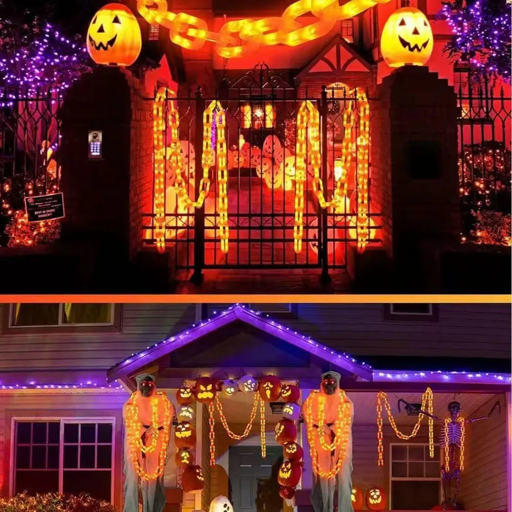 Trendbay 2M Halloween Plastic Chain Lights Orange 8 Modes