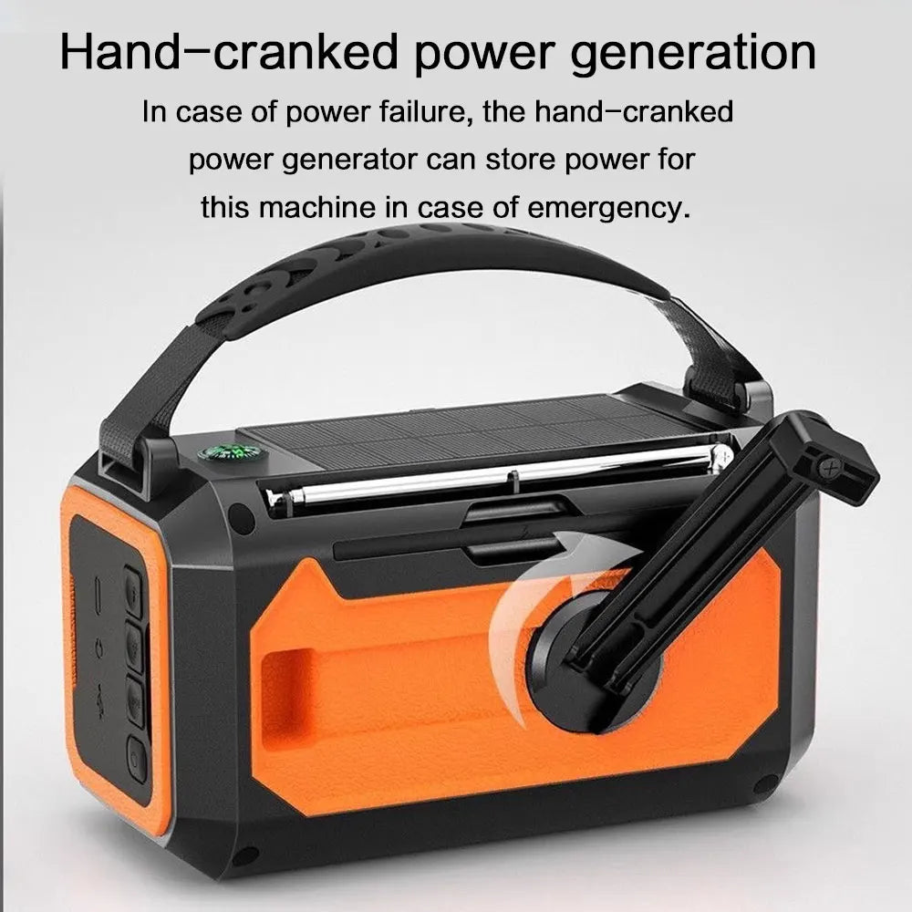 Trendbay 12000mAh Solar Hand Crank Emergency Weather Radio