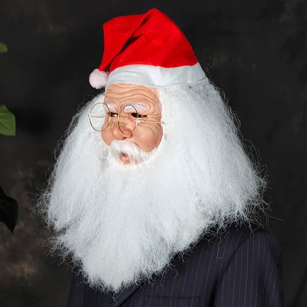 Trendbay Bearded Santa Claus Latex Mask with Glasses 40×30 cm