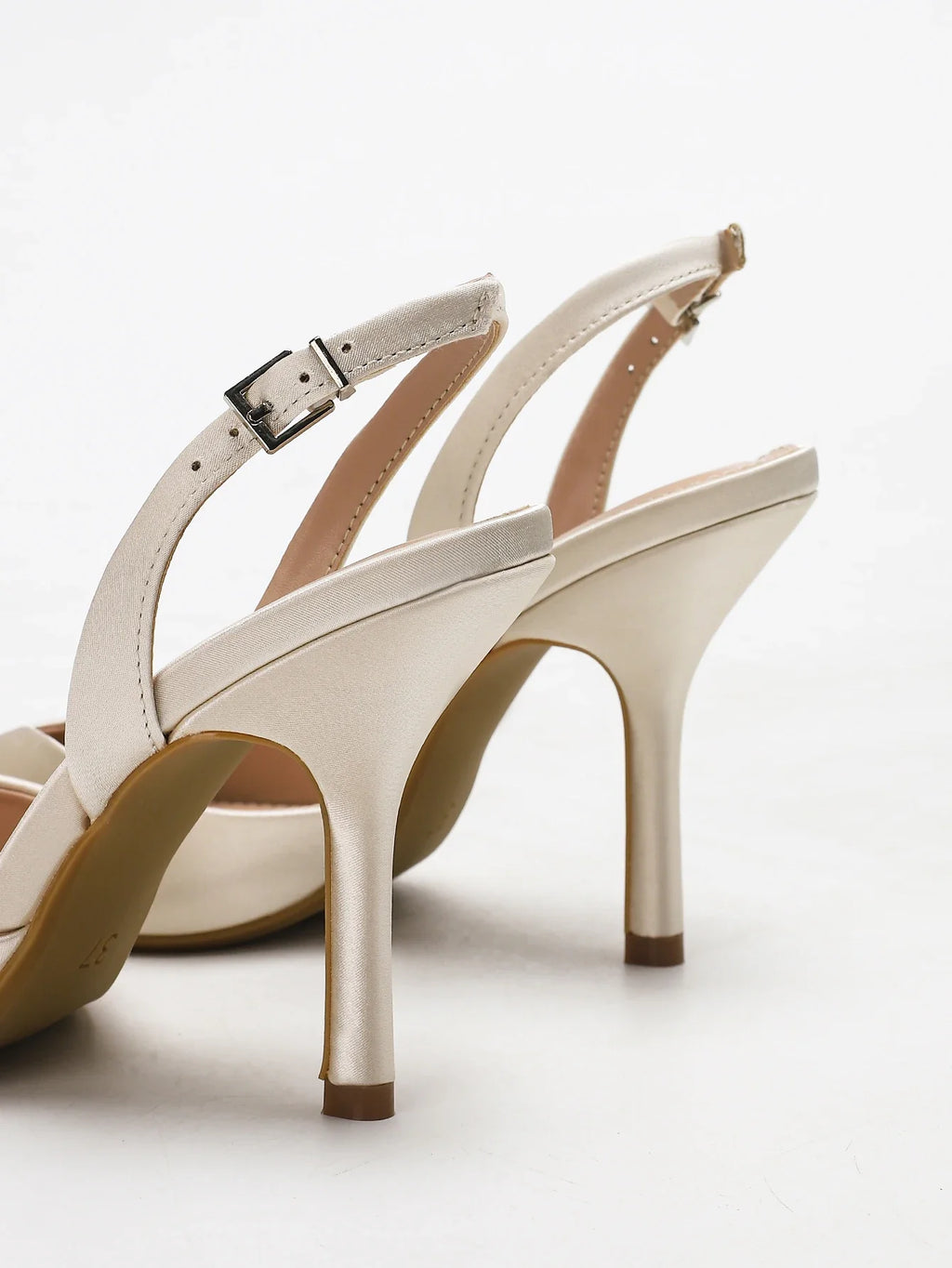 Trendbay Women's Satin Slingback Heeled Sandals