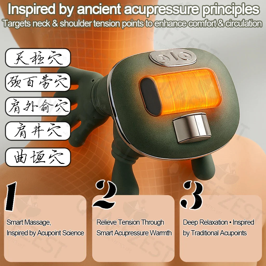 Trendbay Neck & Shoulder Massager – Bionic Kneading Wireless Cervical Massage Shawl
