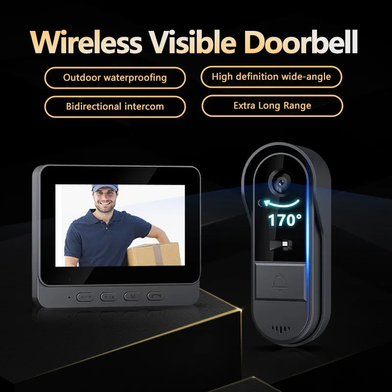 Trendbay Wireless Visual Intercom Doorbell with HD Night Vision