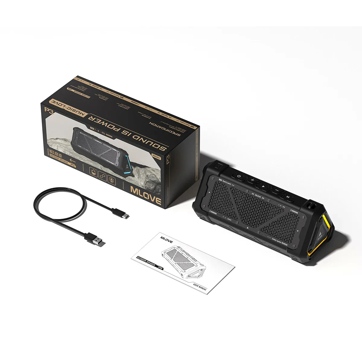 Trendbay 40W Bluetooth Speaker Waterproof RGB Stereo Sound