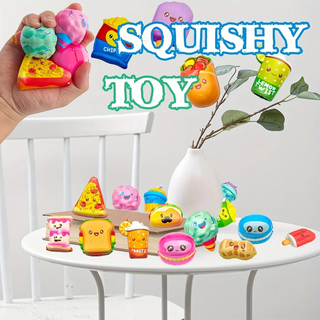 Trendbay 12pcs Mini Slow-Rising Squishy Toy Set Random Food & Fries