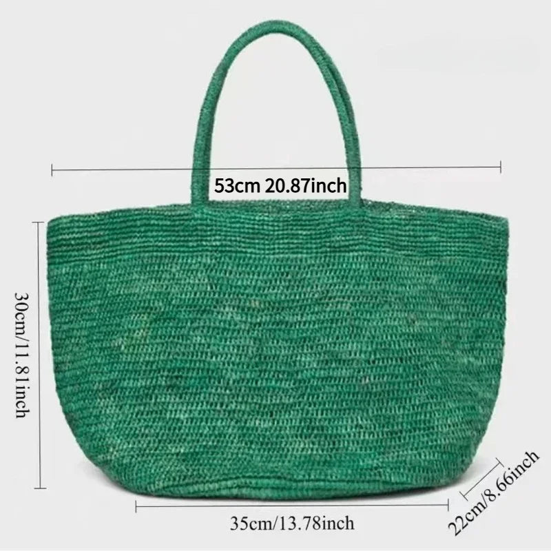 Trendbay Large Handwoven Rattan Tote Bag