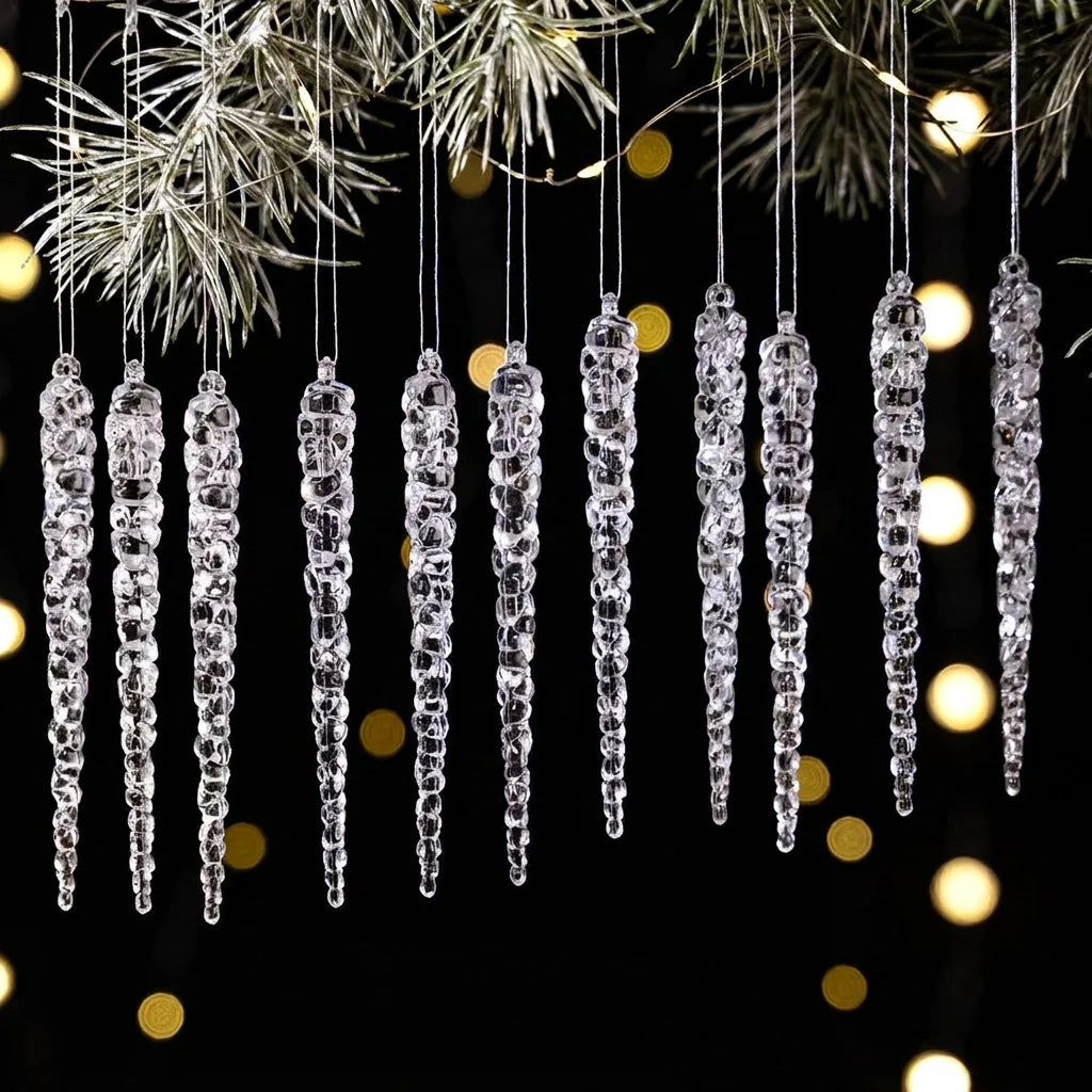 Trendbay Acrylic Christmas Icicle Ornaments 13cm Hanging Decor