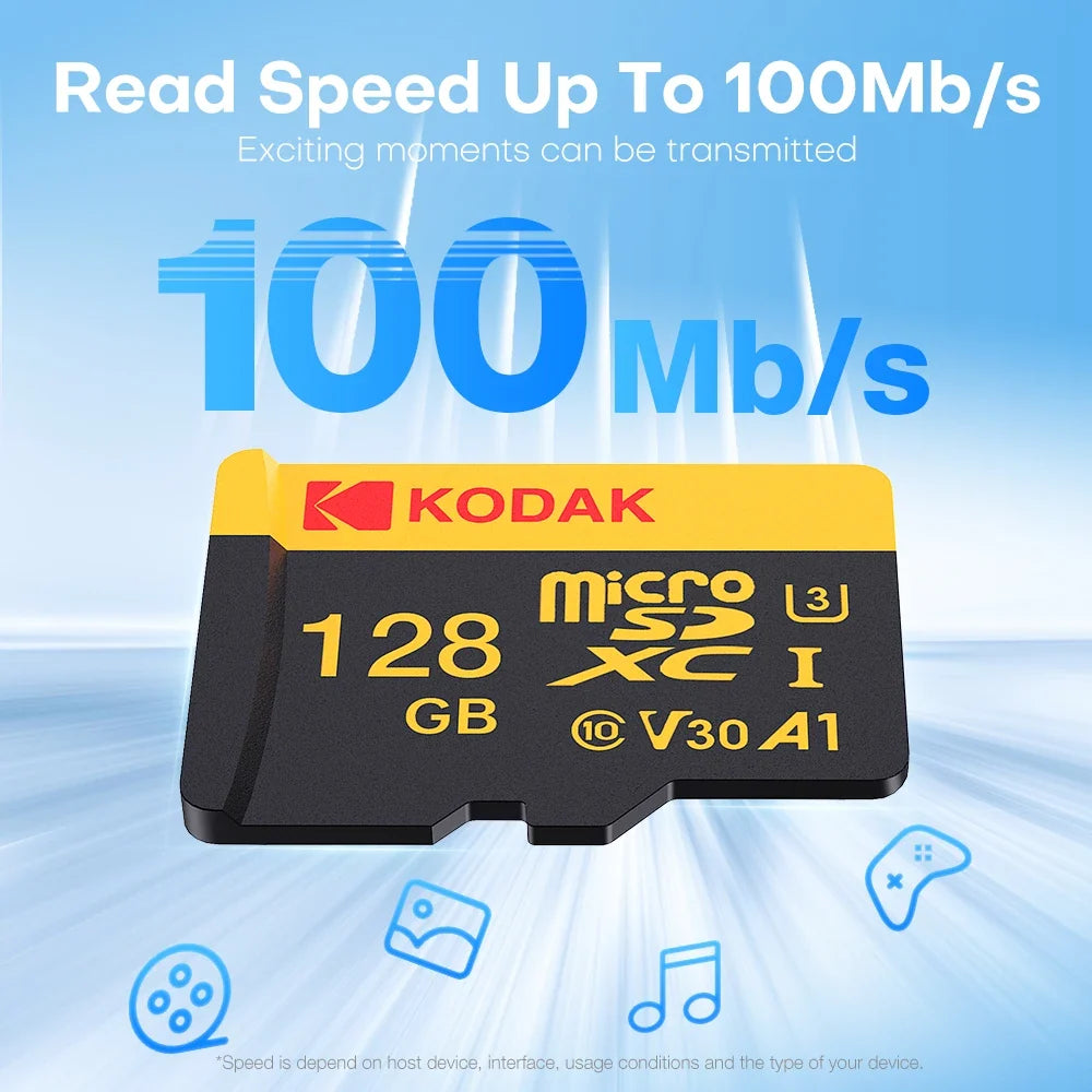 Trendbay 128GB MicroSD Memory Card U3 Class 10 Up to 100MB/s