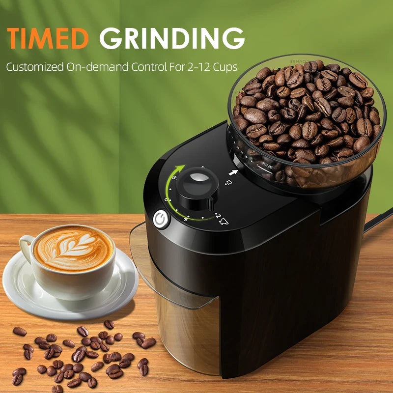 Trendbay Electric Burr Coffee Grinder with 28 Grind Settings
