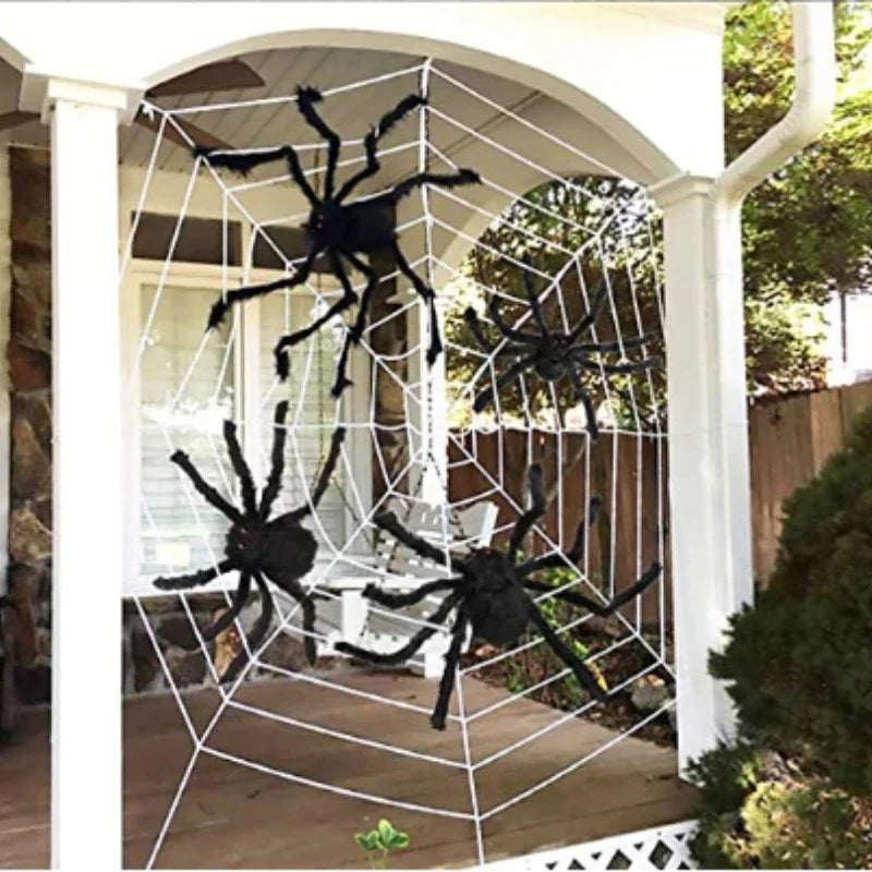 Trendbay 200cm Extra Large Plush Black Spider Lightweight Halloween Horror Prop
