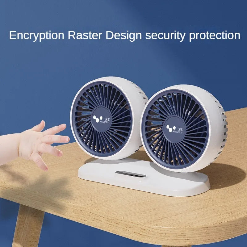 Trendbay USB Dual Head Cooling Fan with Independent Switch