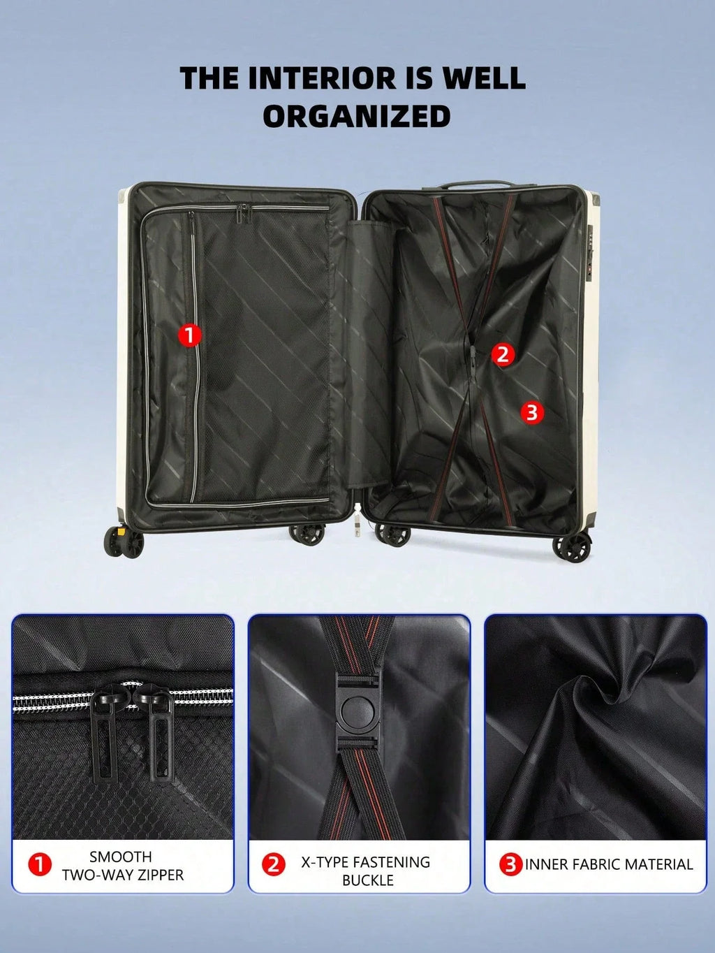Trendbay Aluminum Frame Rolling Suitcase