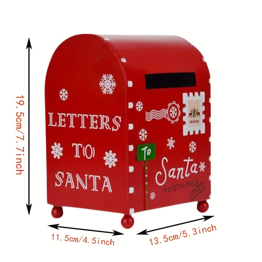 Trendbay Red Metal Christmas Mailbox Decor Small Americana-Style
