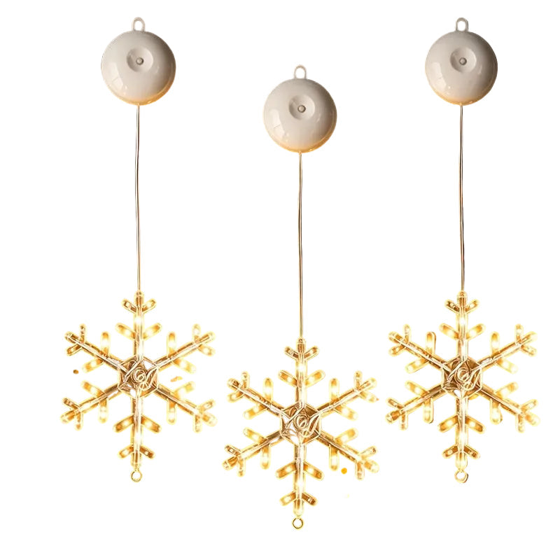 Trendbay Christmas Window String Lights Battery-Powered with Suction Cups