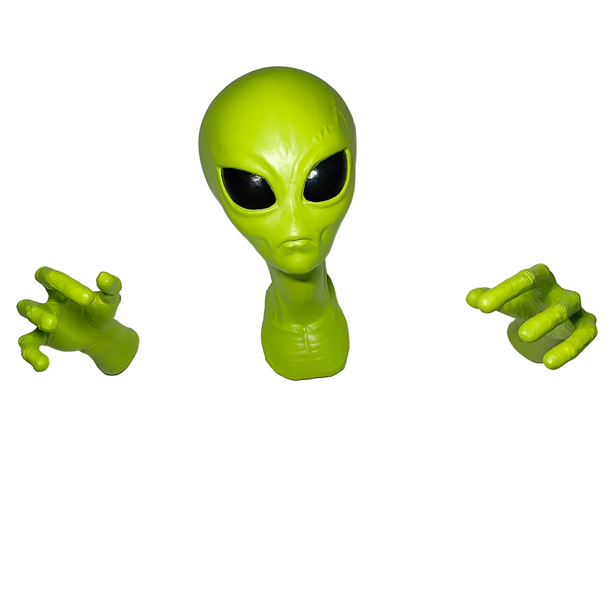 Trendbay Green Alien Latex Wall-Mounted Sculpture 3D Alien Head & Hands