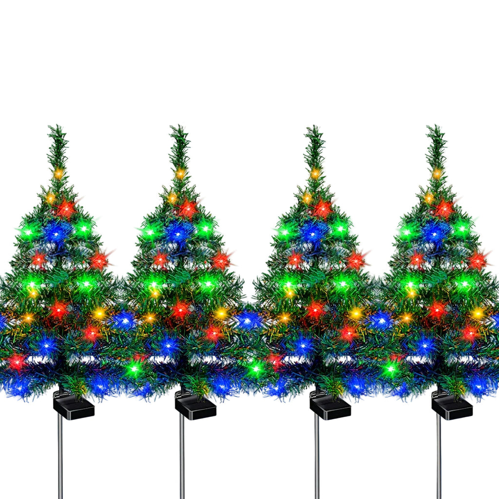 Trendbay 4-Piece Solar Christmas Tree Lights – IP65 Outdoor