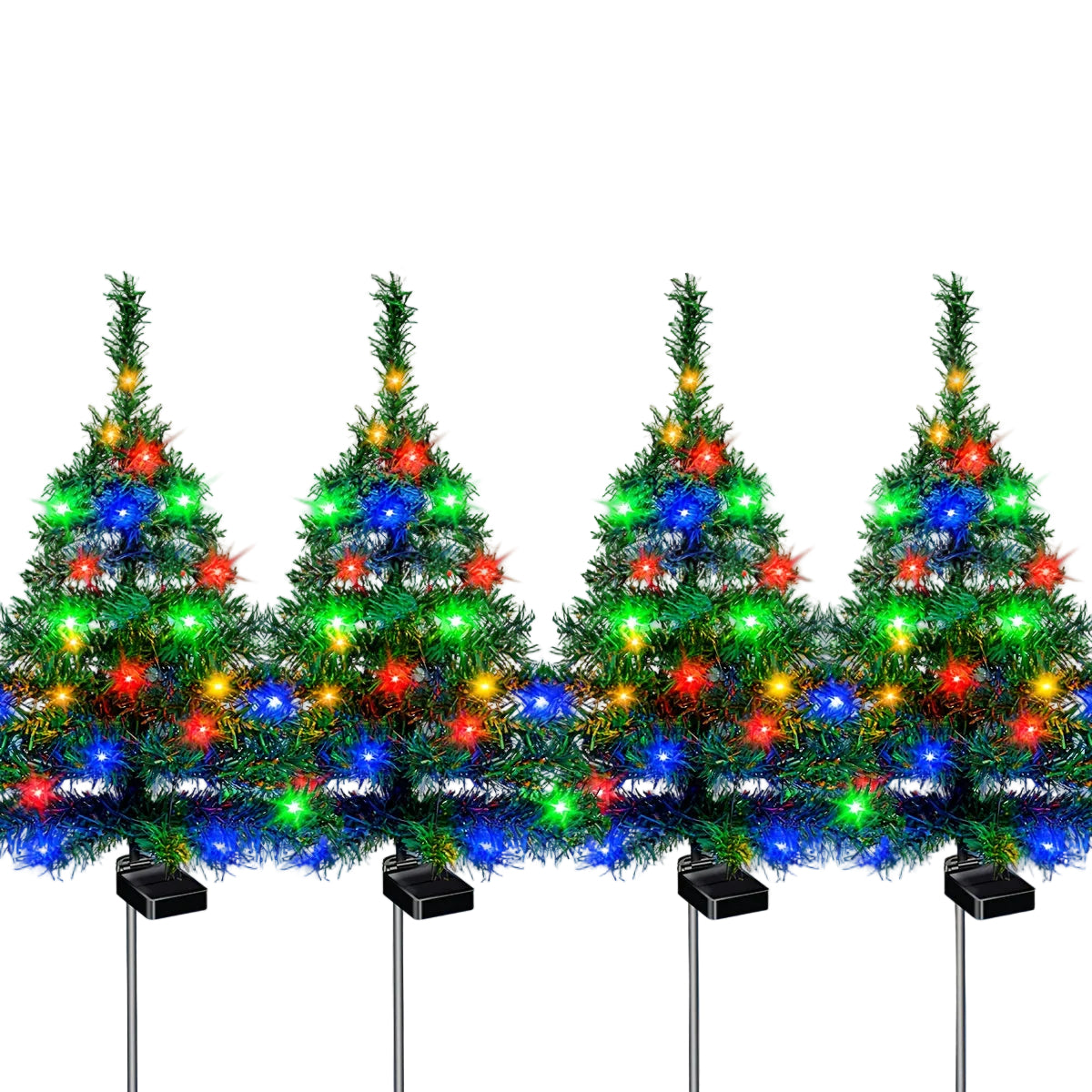 Trendbay 4-Piece Solar Christmas Tree Lights – IP65 Outdoor