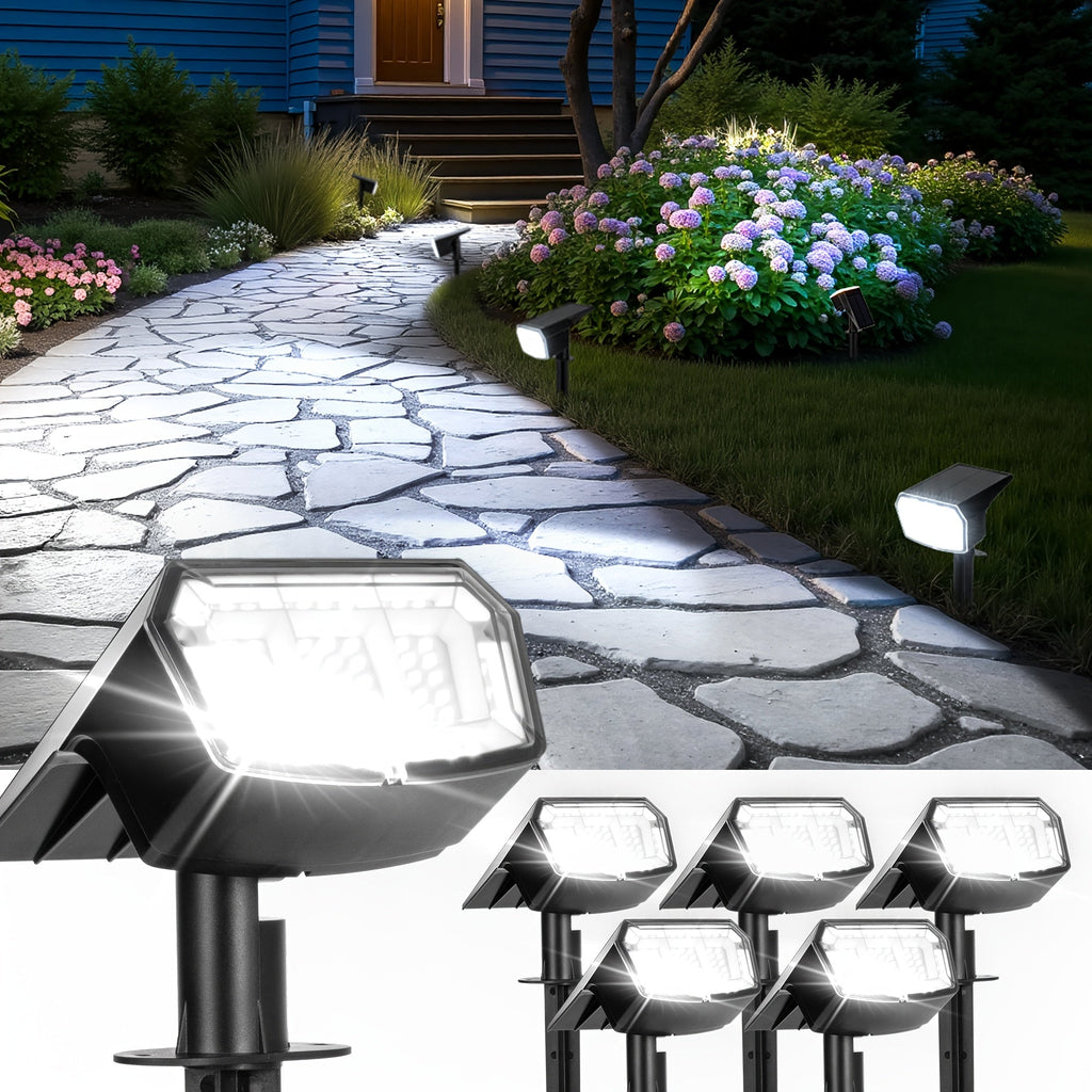 Trendbay 4Pack 63-LED Outdoor Solar Landscape Spotlights Warm White