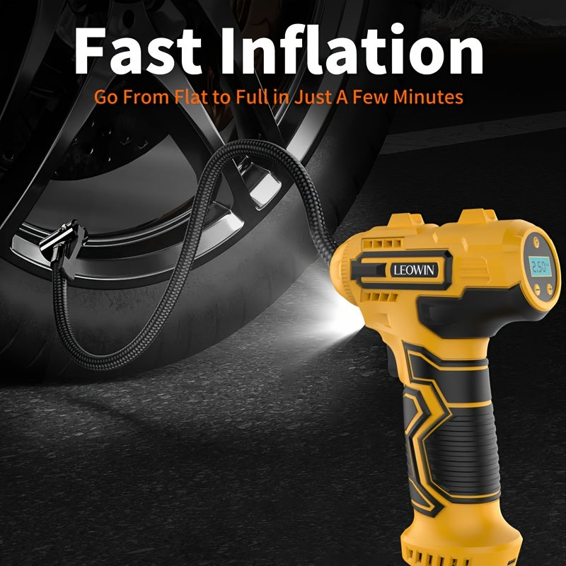 Trendbay Portable Tire Inflator – 150PSI Cordless Air Compressor with Auto Shut-Off
