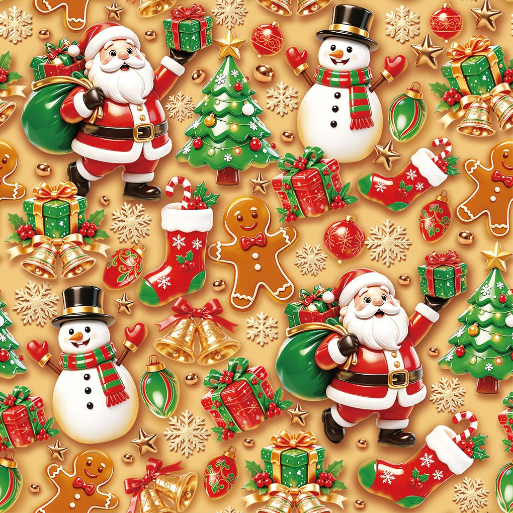 Trendbay Golden Glossy Christmas Wrapping Paper Roll