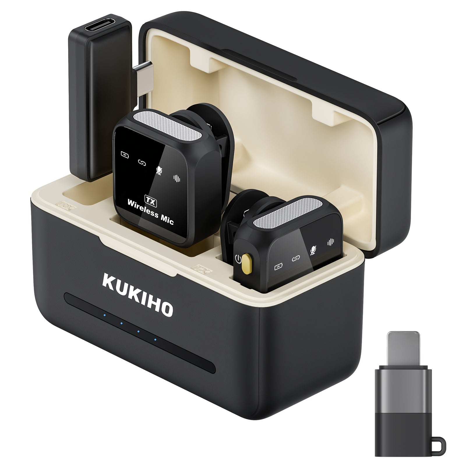 Trendbay Wireless Lavalier Microphone – Clip-On Mic with Charging Case & Noise Cancellation