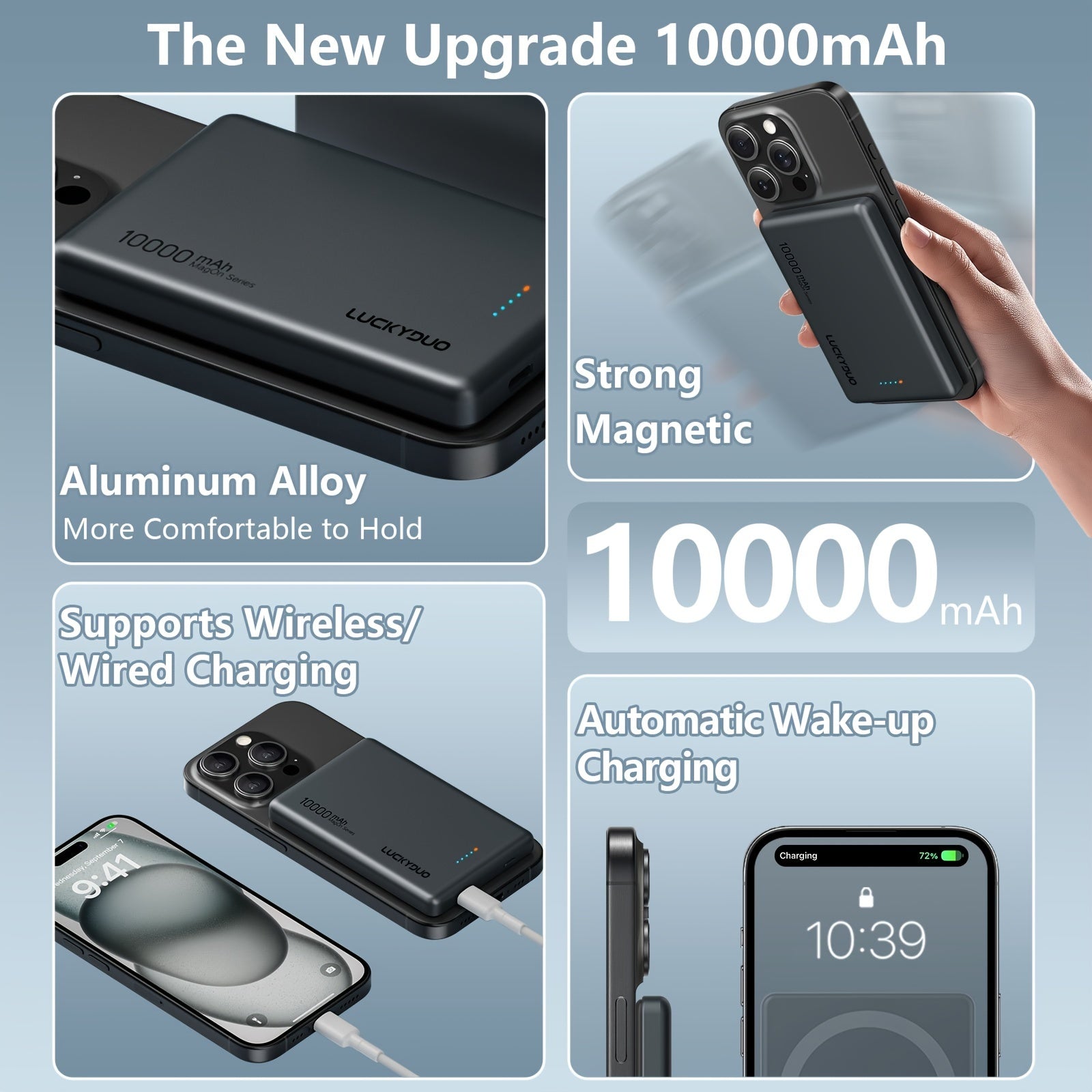 Trendbay 10000mAh Magnetic Wireless Power Bank