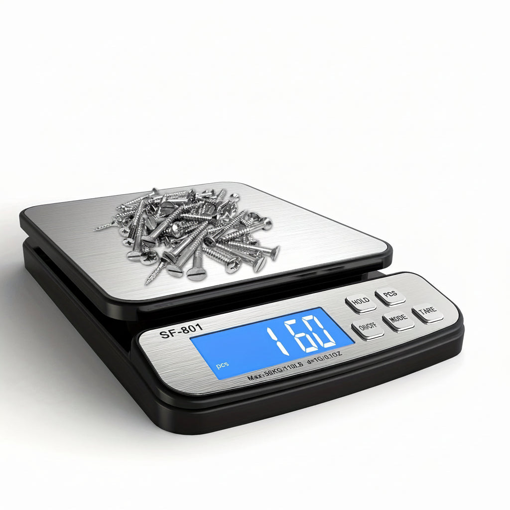 Trendbay SF-801 Digital Postal Scale – 50KG/110LB Stainless Steel Shipping Scale