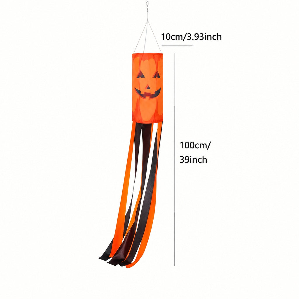 Trendbay 1Pcs 100×10CM Halloween Windsock Orange Polyester Weathervane