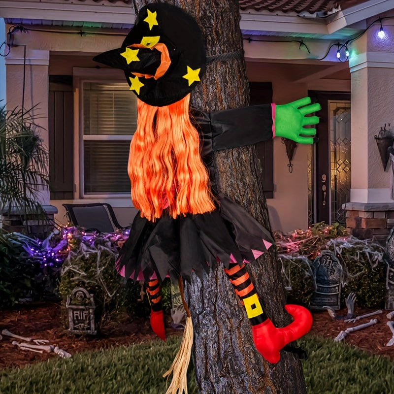 Trendbay 83 × 135CM Halloween Tree Climbing Witch Decoration