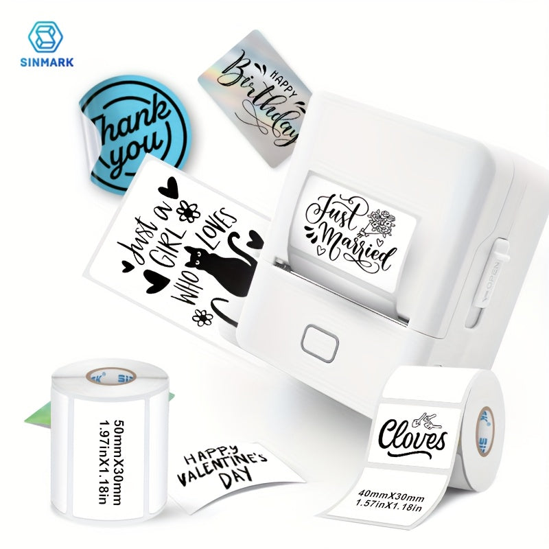 Trendbay SK20 Portable Label Printer – Mini Thermal Barcode Label Maker with 230 Labels