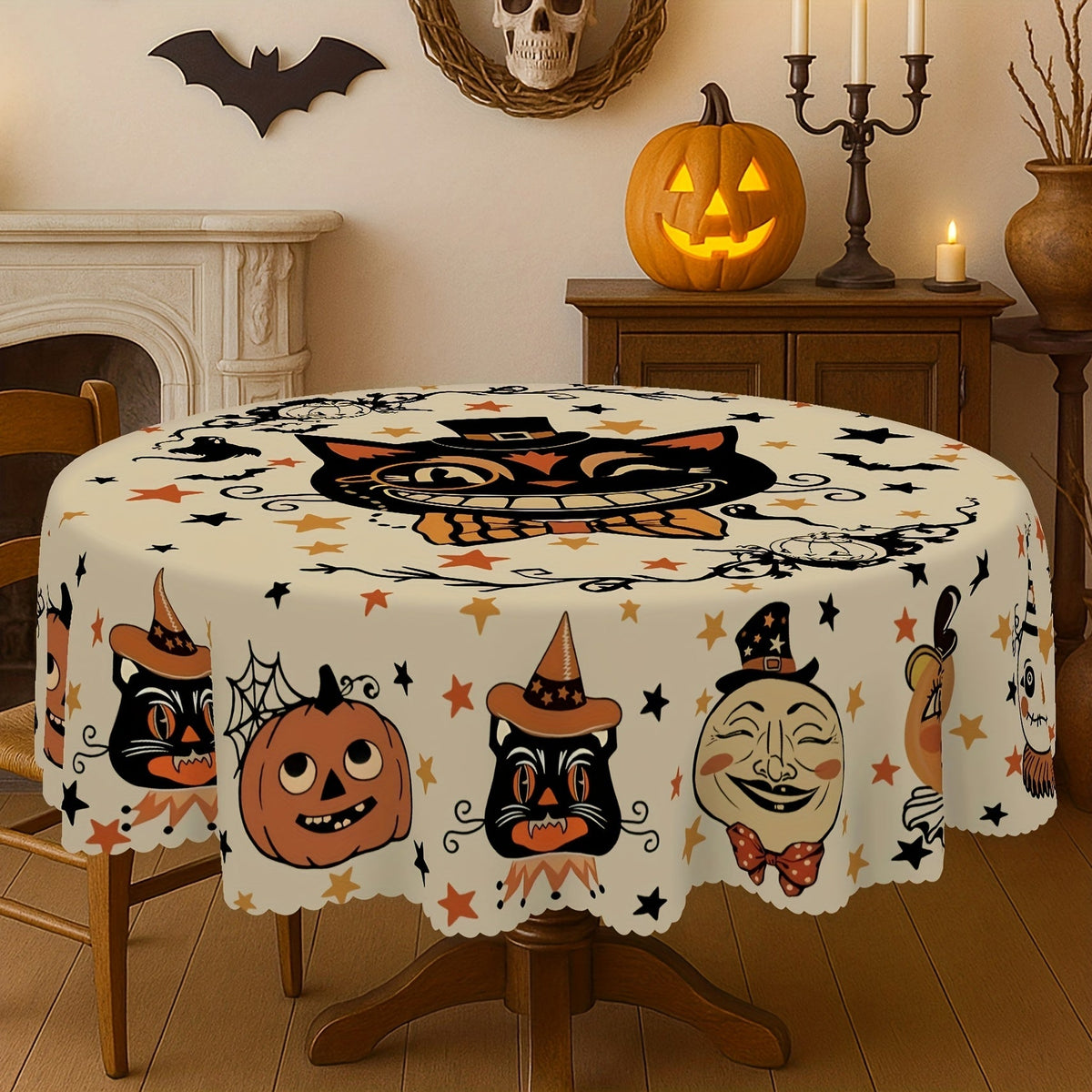 Trendbay Halloween Tablecloth 60 × 120 in / 152 × 305 cm Polyester Rectangular