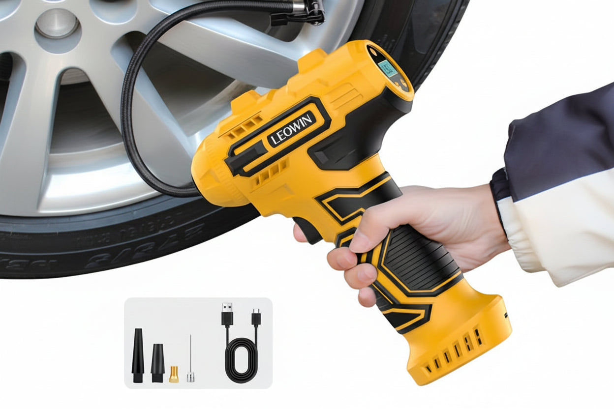 Trendbay Portable Tire Inflator – 150PSI Cordless Air Compressor with Auto Shut-Off