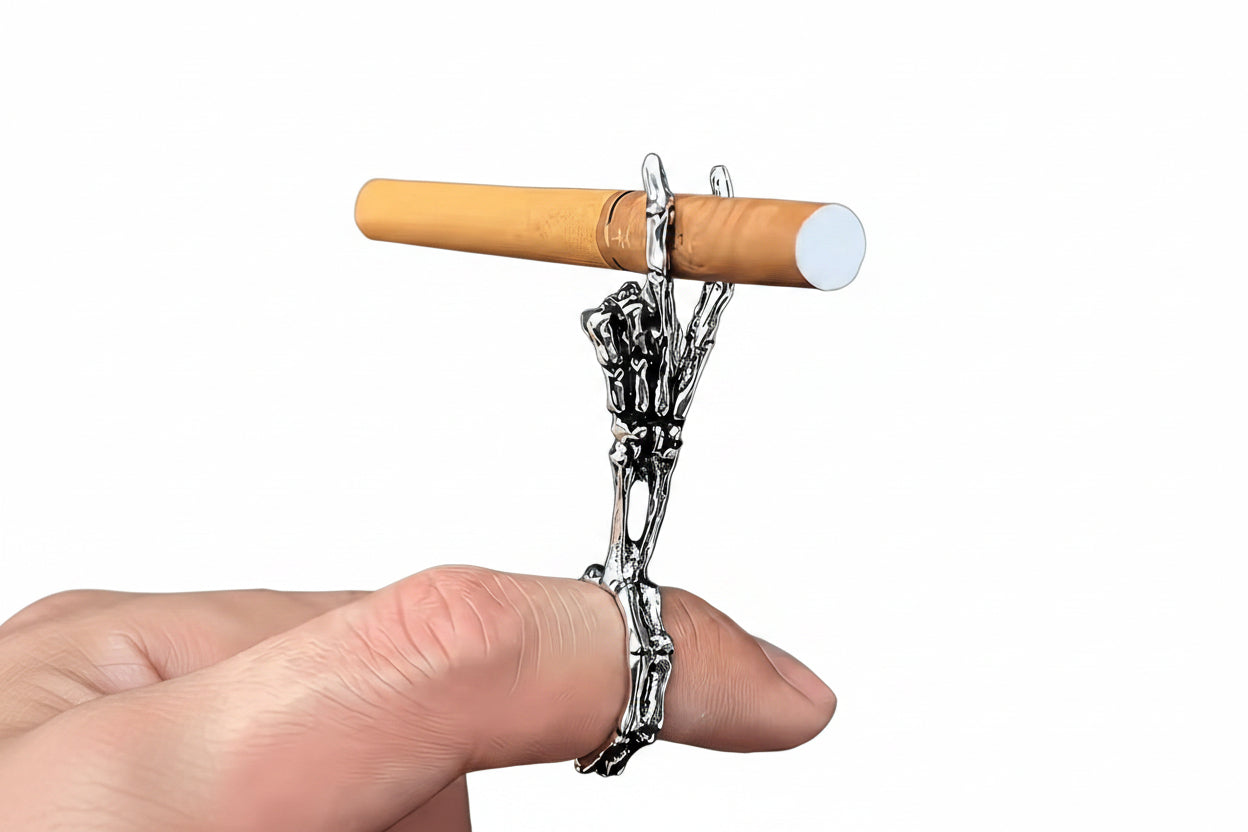 Trendbay Unisex Skull Design Cigarette Holder Ring