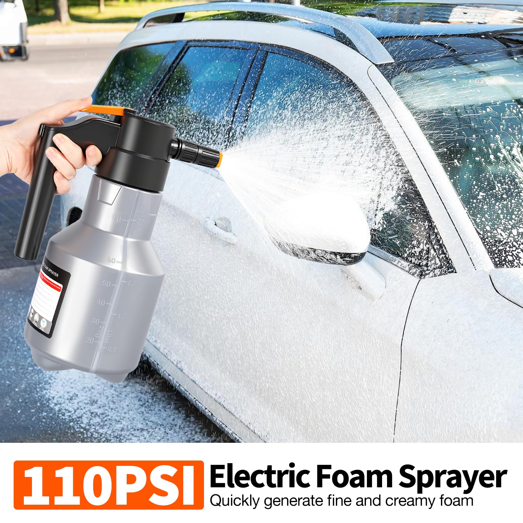 Trendbay Electric Foam Sprayer 2L High-Pressure Cleaning Gun