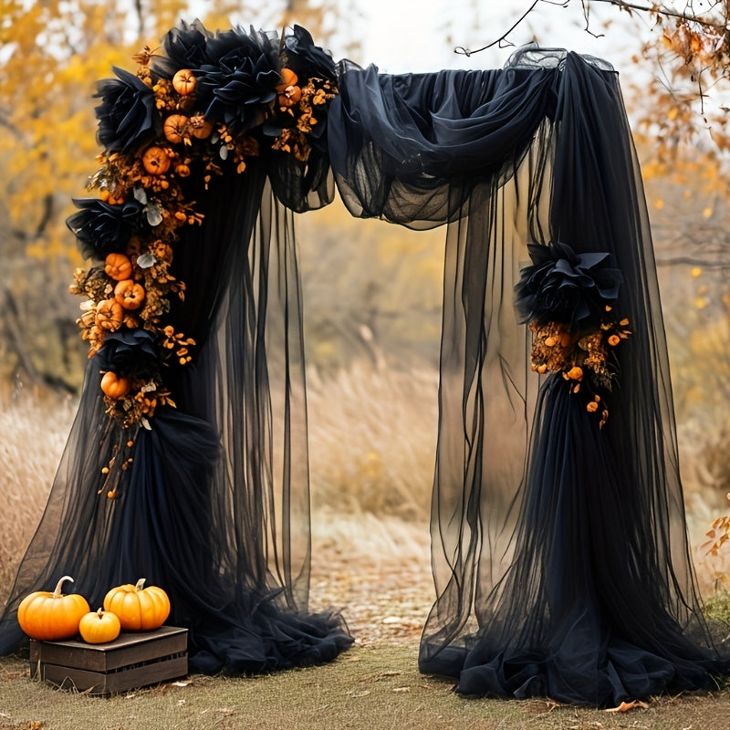 Trendbay Halloween Black Velvet Curtain – 1600 × 76CM